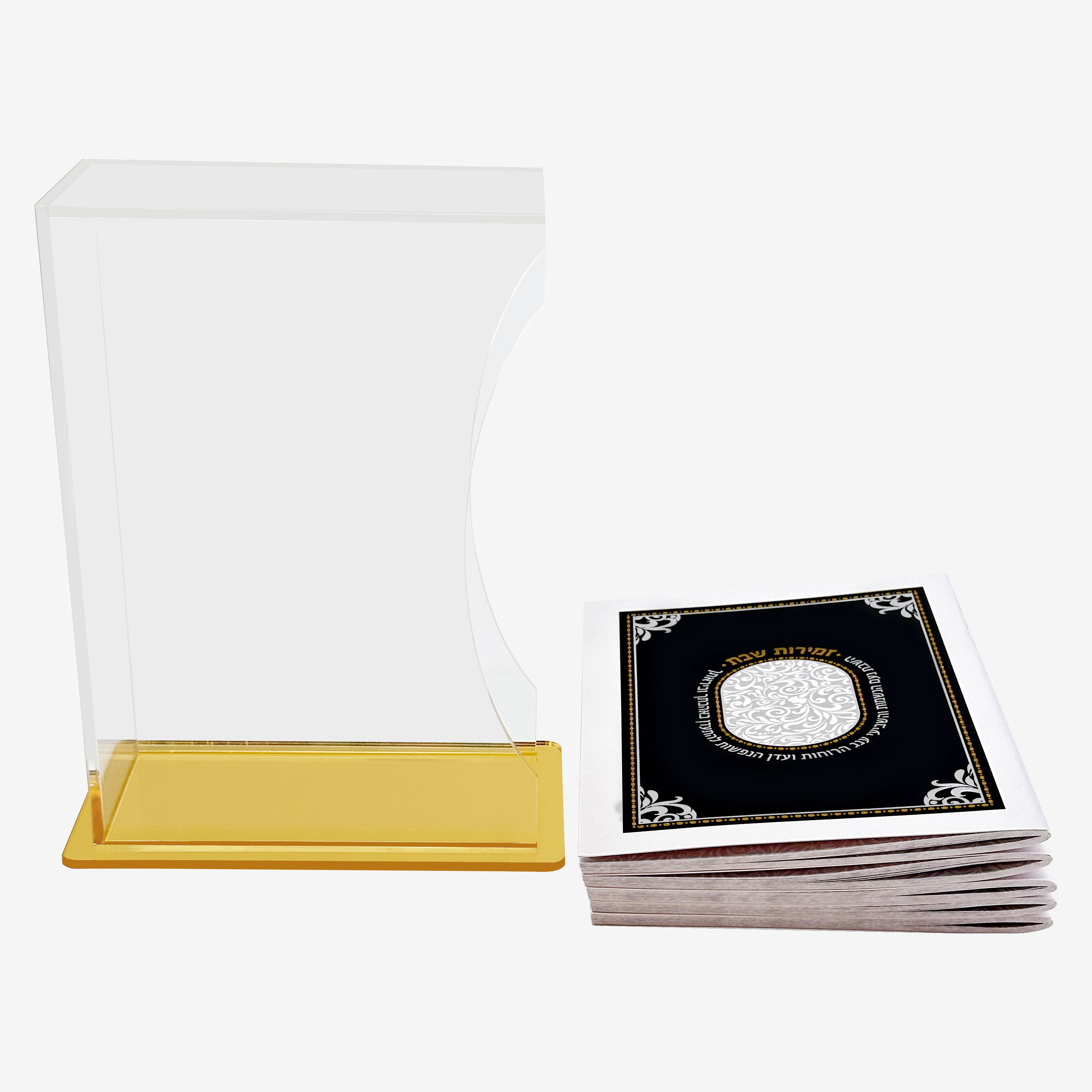Cocktail Shaker Set - Akrylowa skrzynka Zemirot Judaica z 6